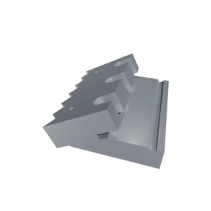 LINDNER Micromat 2200/Universo 2200/2800 ( wersja 43x43) - Nóż stały tnący + Podstawa noża + Docisk noża - komplet elementów